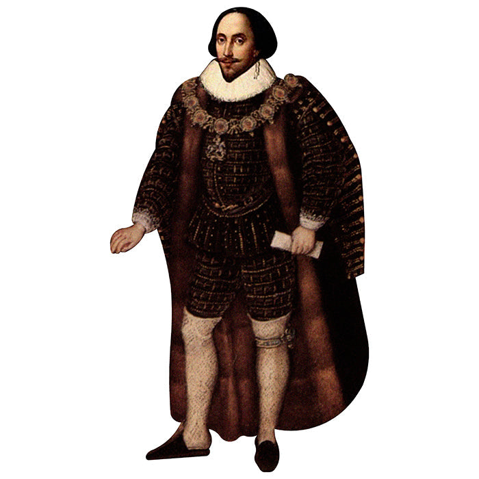 William Shakespeare Wearing Cape Cardboard Cutout