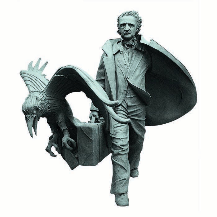 Edgar Allan Poe Statue Cardboard Cutout