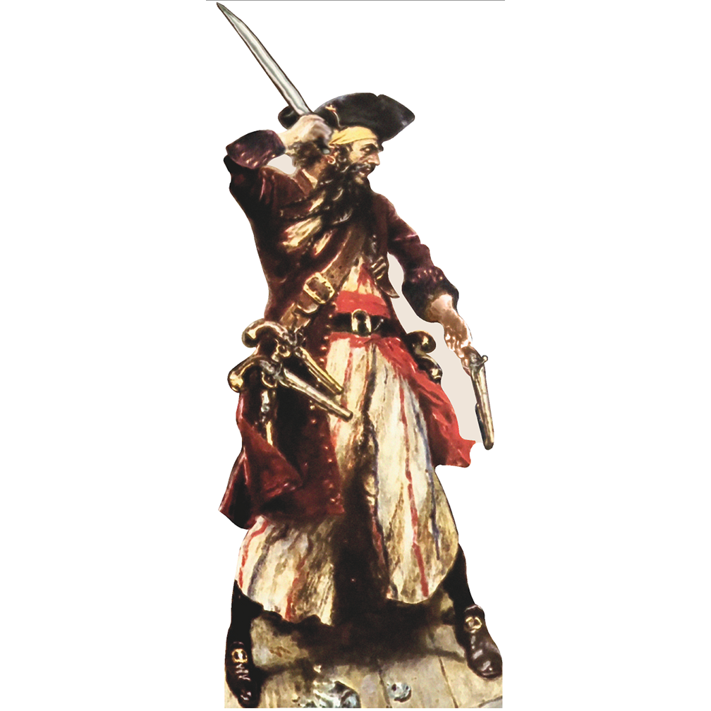 Blackbeard Sword and Pistol Cardboard Cutout