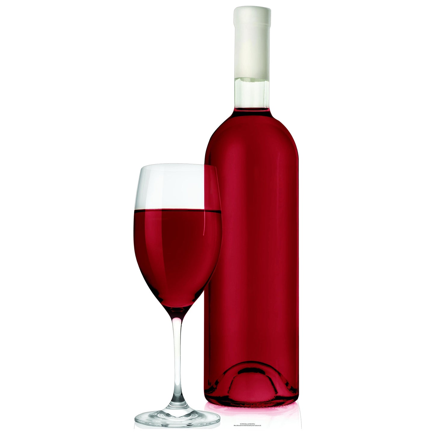 Glass and Red Wine Cardboard Cutout