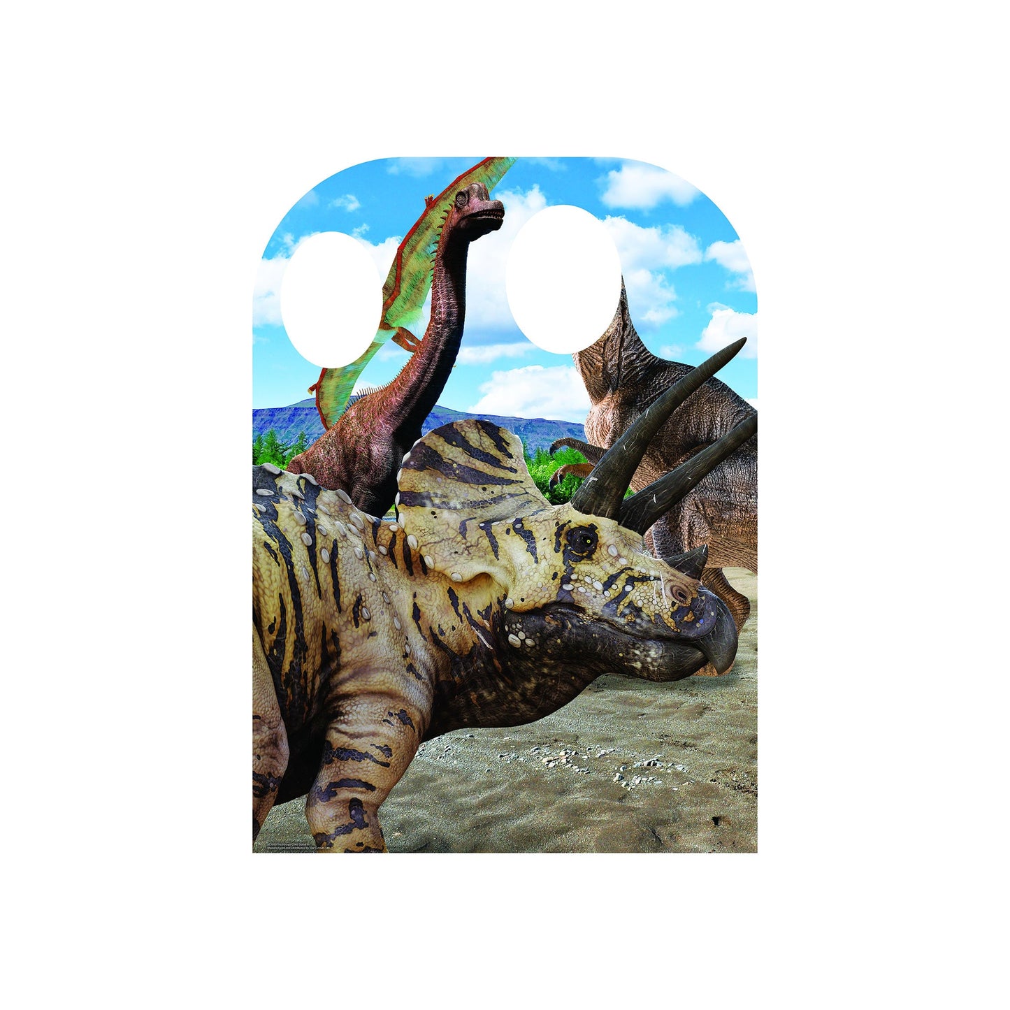 Triceratops Child Stand In Cardboard Cutout