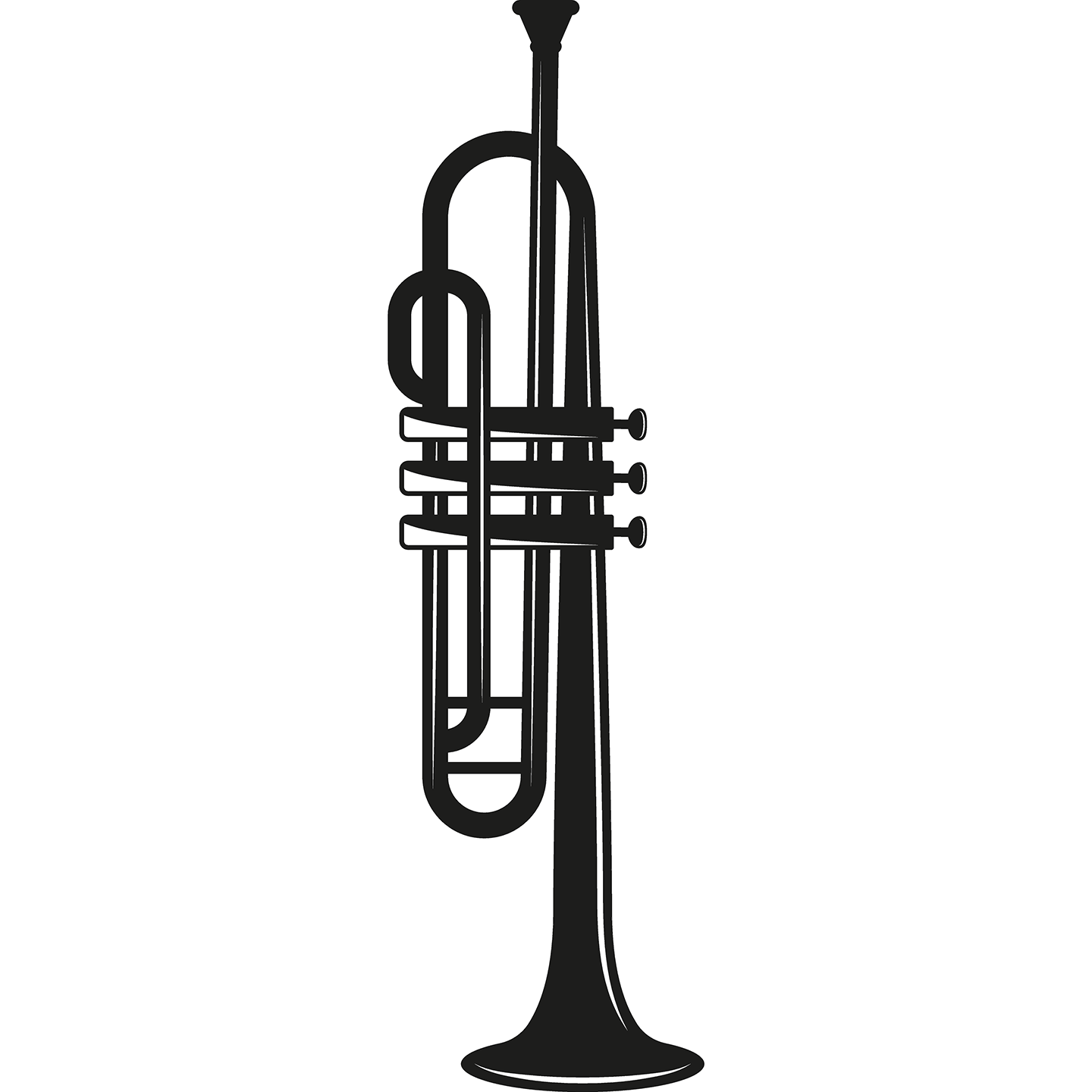 Jazz Trumpet Silhouette Cardboard Cutout