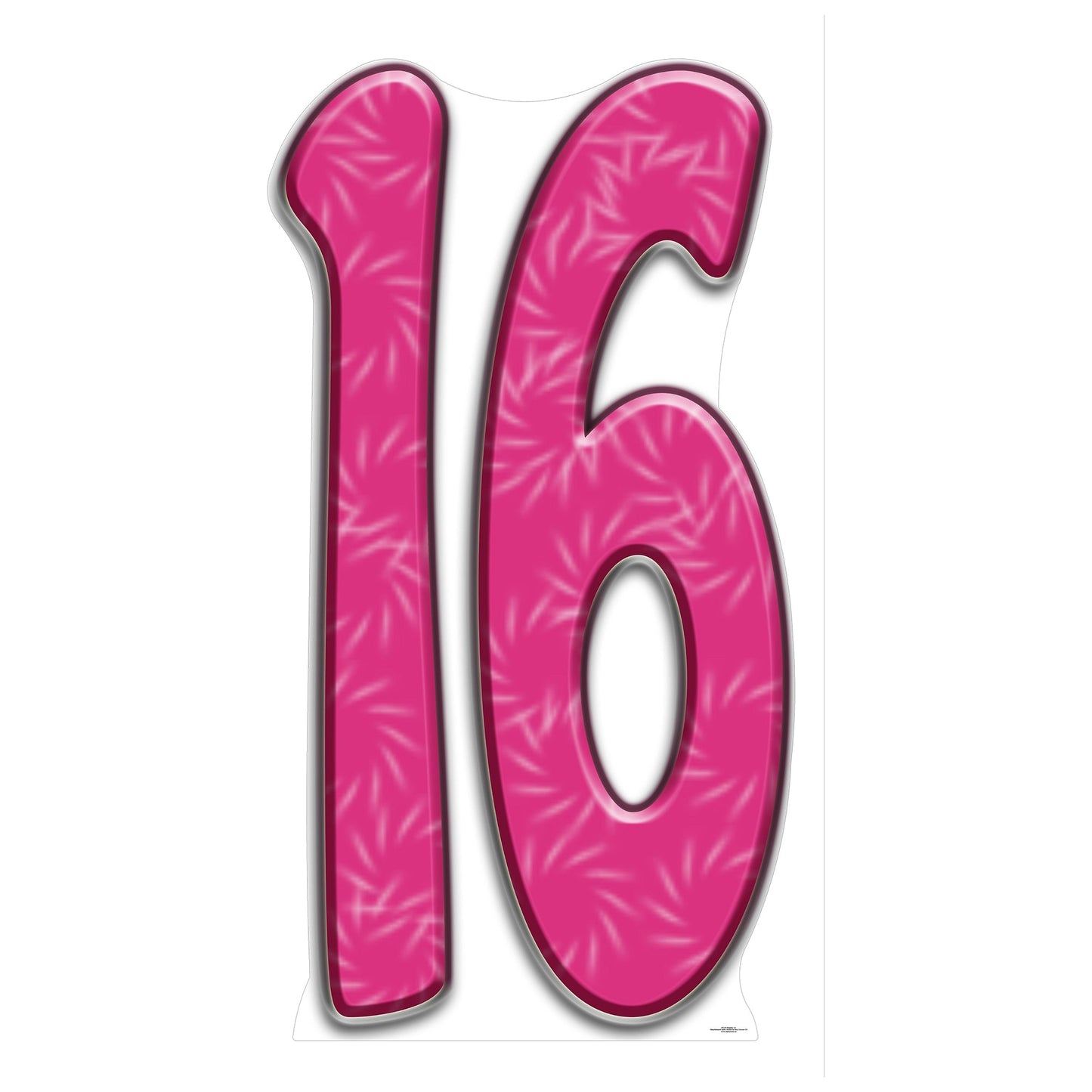 Number 16 Cardboard Cutout