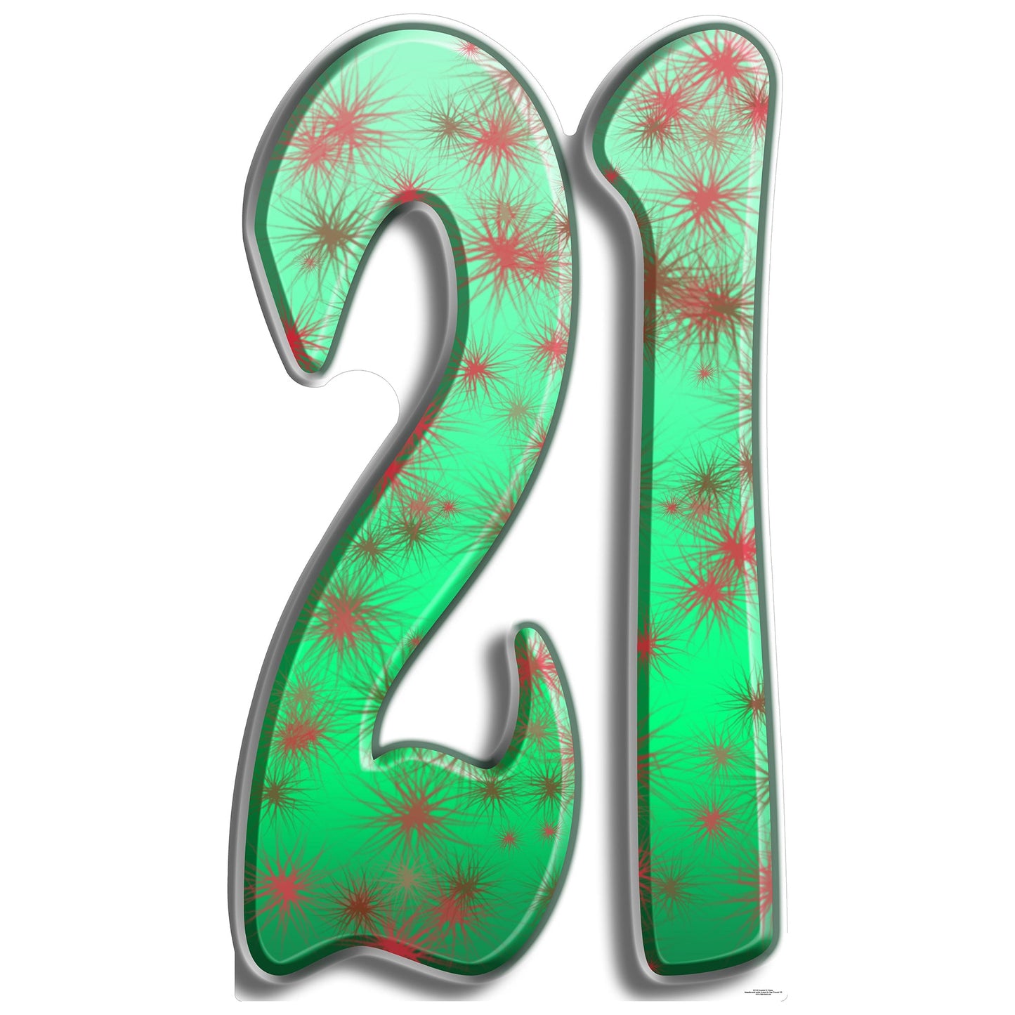 Number 21 Cardboard Cutout