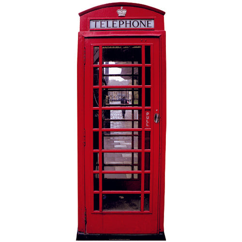 English Phone Booth Cardboard Cutout