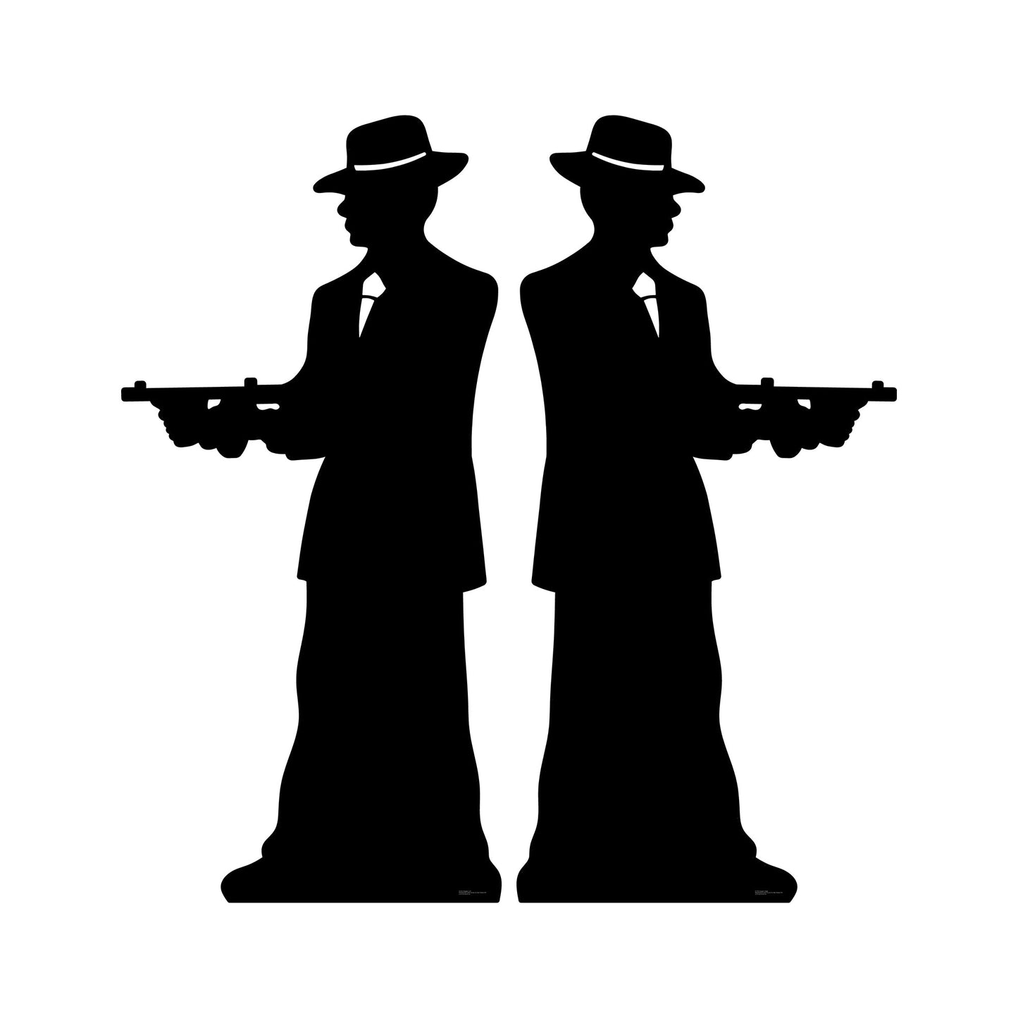 Gangster Silhouette 2 Pack Cardboard Cutout