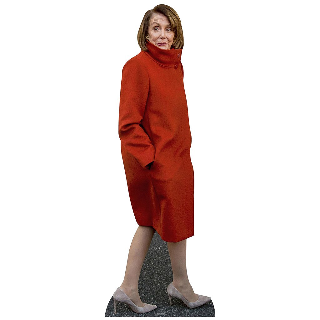 Nancy Pelosi Red Coat Cardboard Cutout