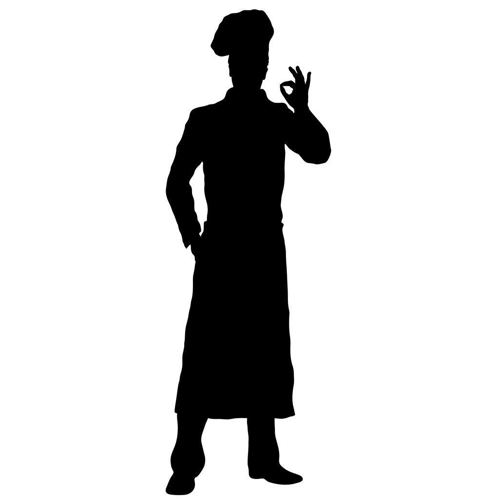 Chef Silhouette Cardboard Cutout