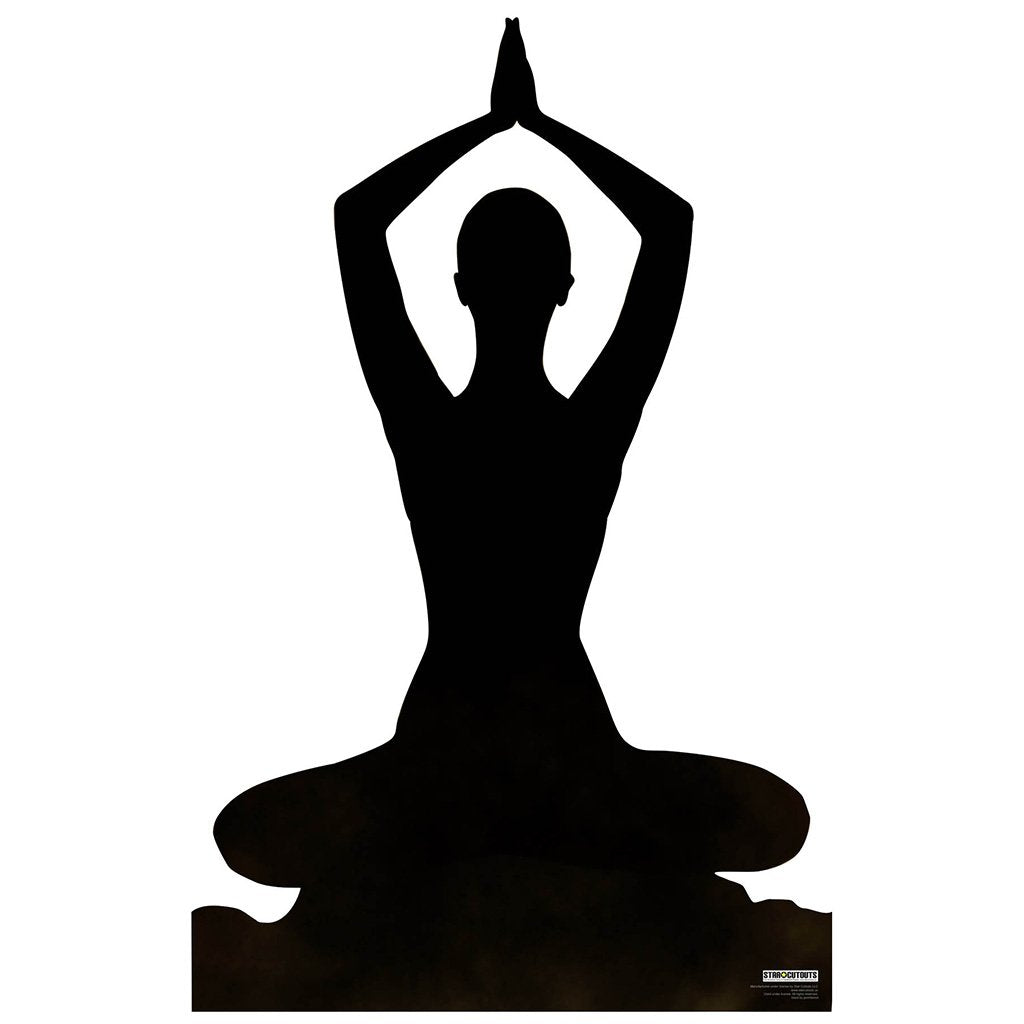 Yoga Silhouette Cardboard Cutout