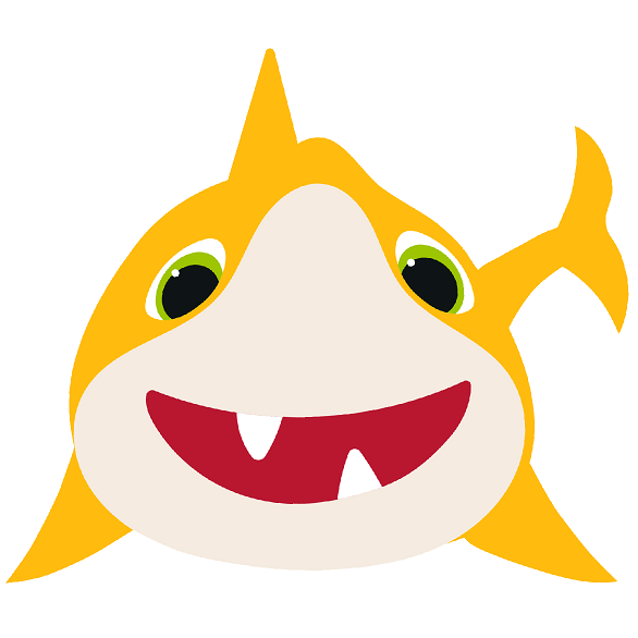 Yellow Baby Shark Cardboard Cutout