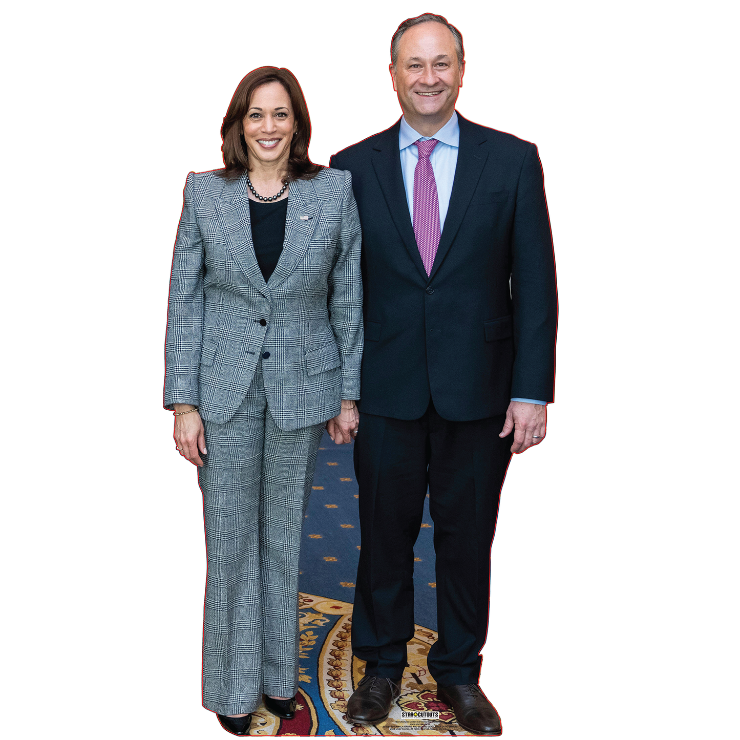 VP Kamala Harris and Second Gentleman Doug Emhoff Cardboard Cutout