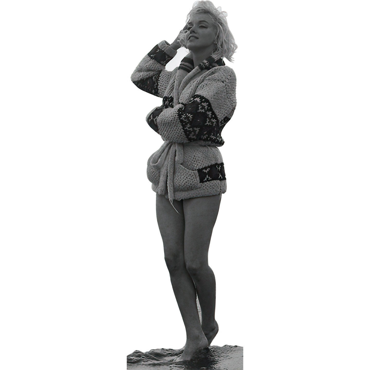 Marilyn Monroe Beach 1962 Cardboard Cutout