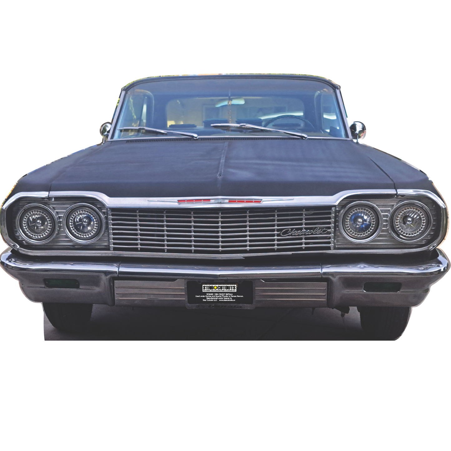 Black 64 Chevy Impala Lowrider Cardboard Cutout