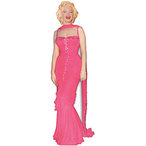 Marilyn Monroe Pink Gown Cardboard Cutout