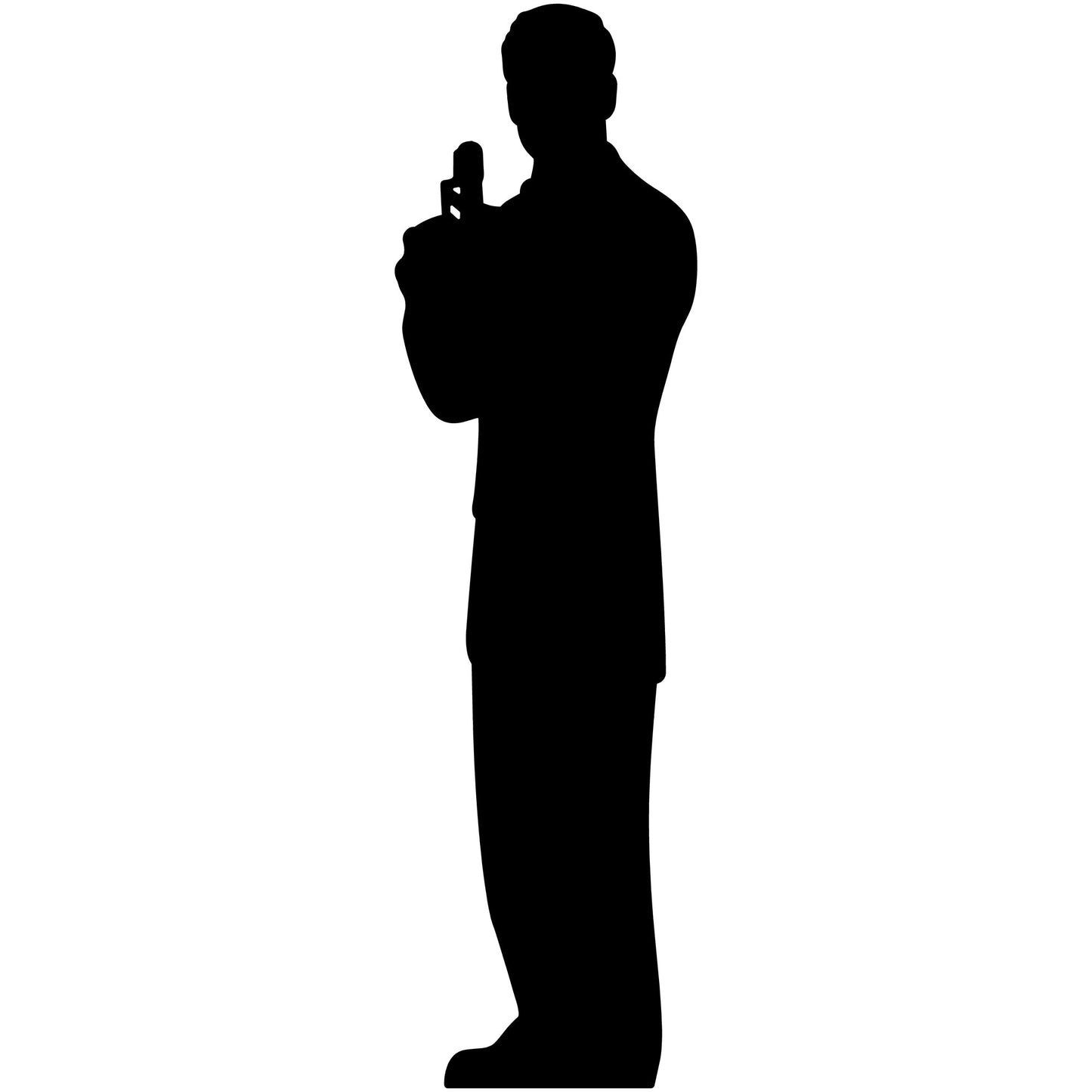Secret Agent Male Silhouette Cardboard Cutout