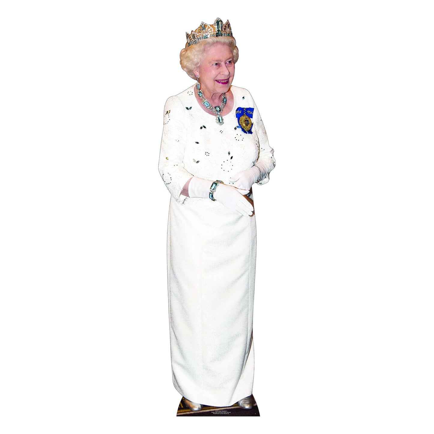 Queen Elizabeth Wearing Crown Cardboard Cutout
