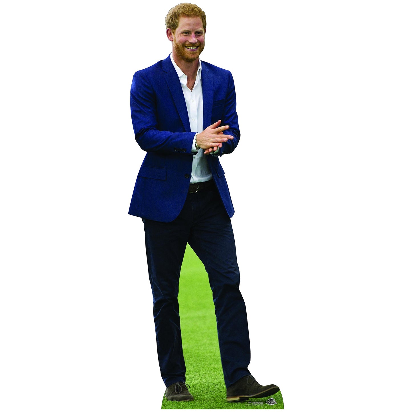 Prince Harry Blue Suit Cardboard Cutout