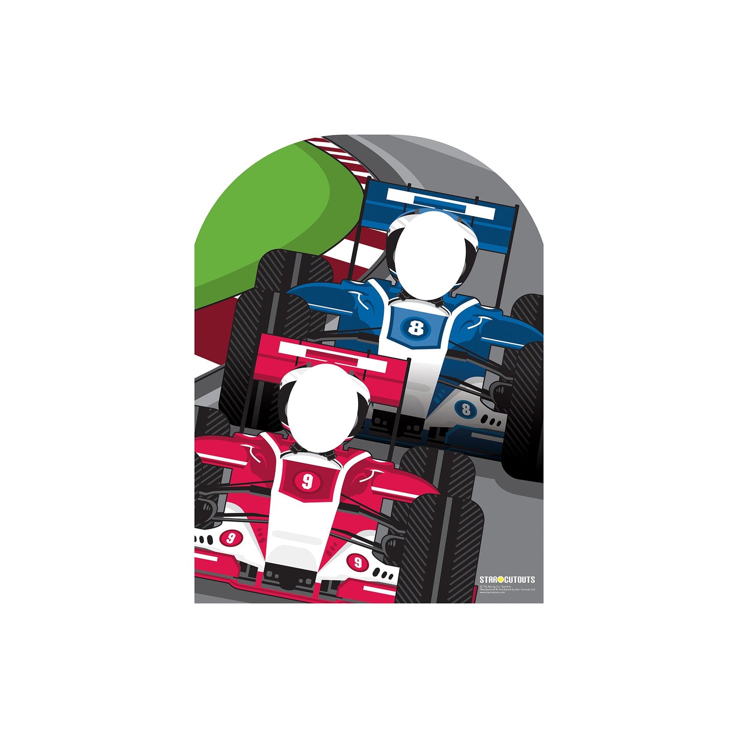 Racing Car Stand In Cardboard Cutout