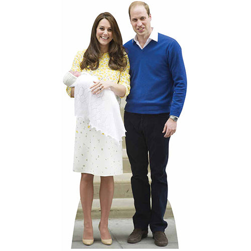 William Kate and Baby Charlotte Cardboard Cutout