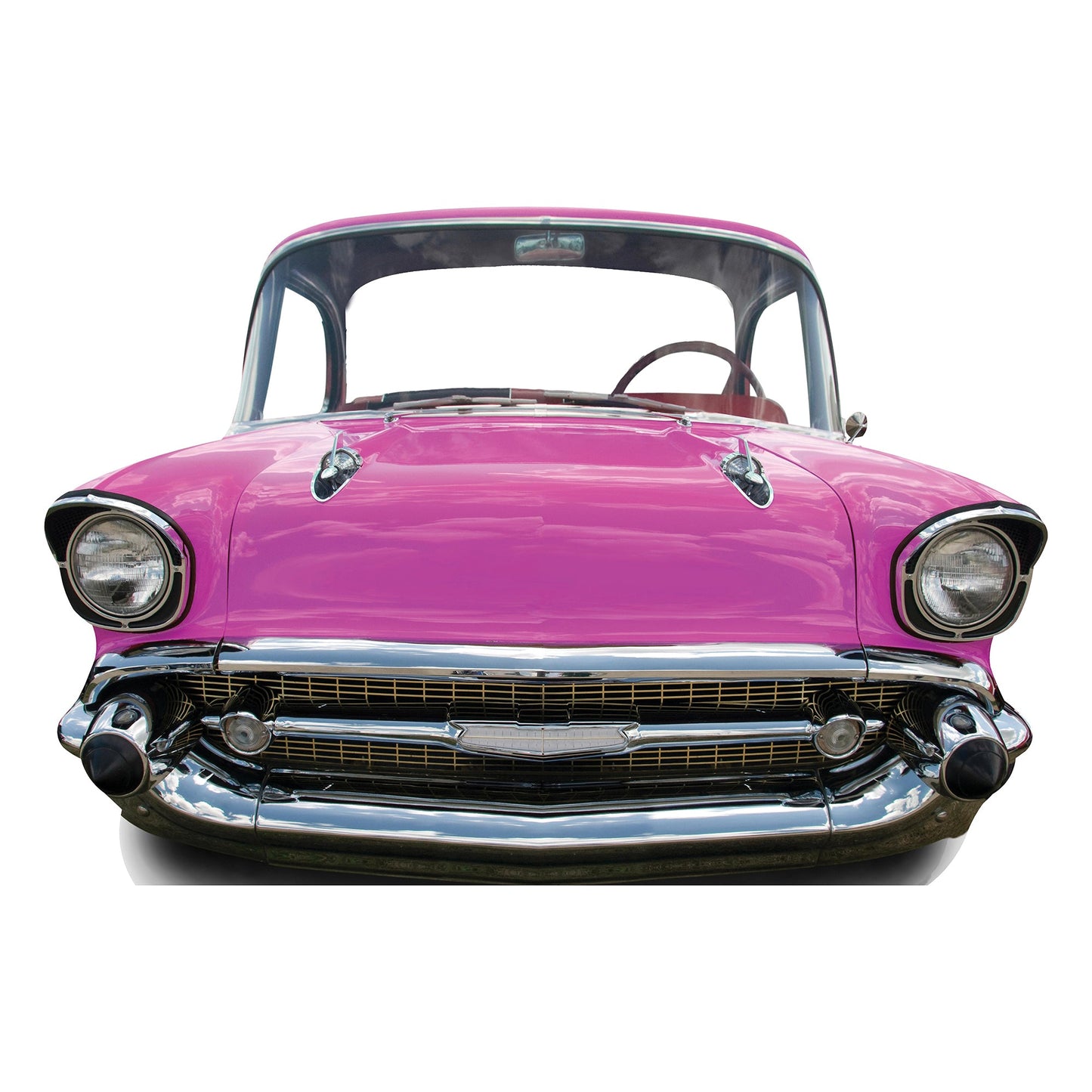 Pink Car Large Stand In Cardboard Cutout