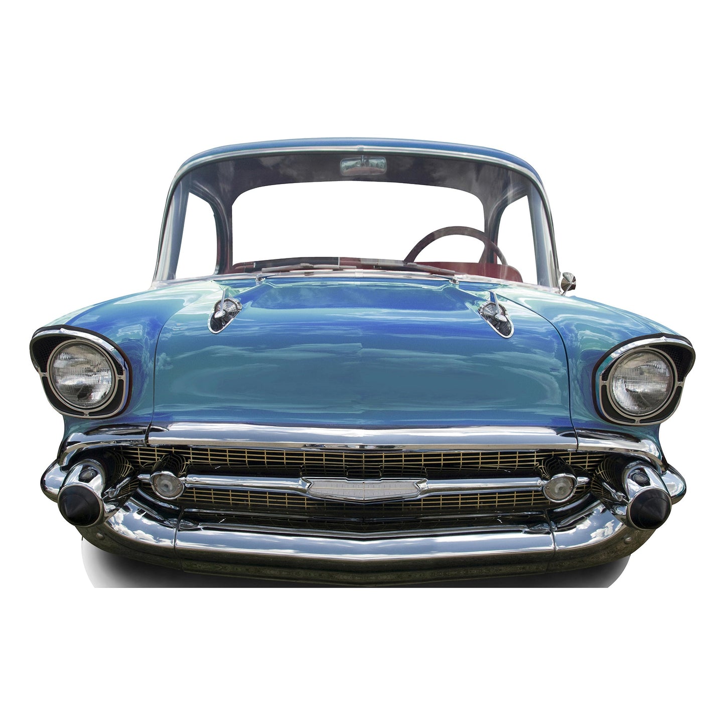 Blue Car Large Stand In Cardboard Cutout