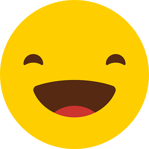 Smiling Mouth Open Emoji Cardboard Cutout
