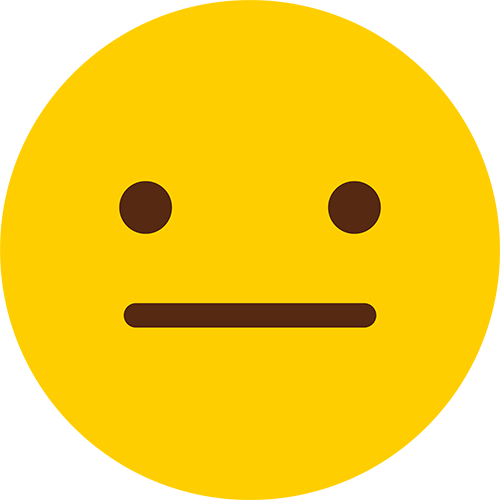 Blank Stare Emoji Cardboard Cutout