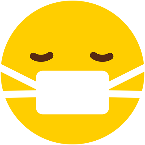 Masked Emoji Cardboard Cutout