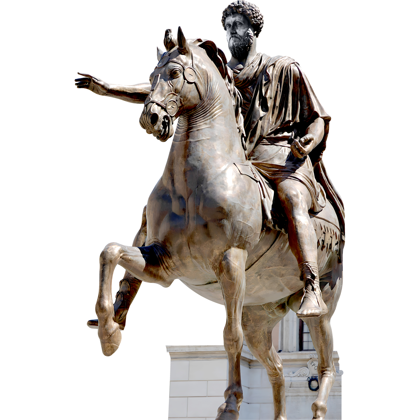 Marcus Aurelius on Horse Statue Emperor Philosophy Cardboard Cutout