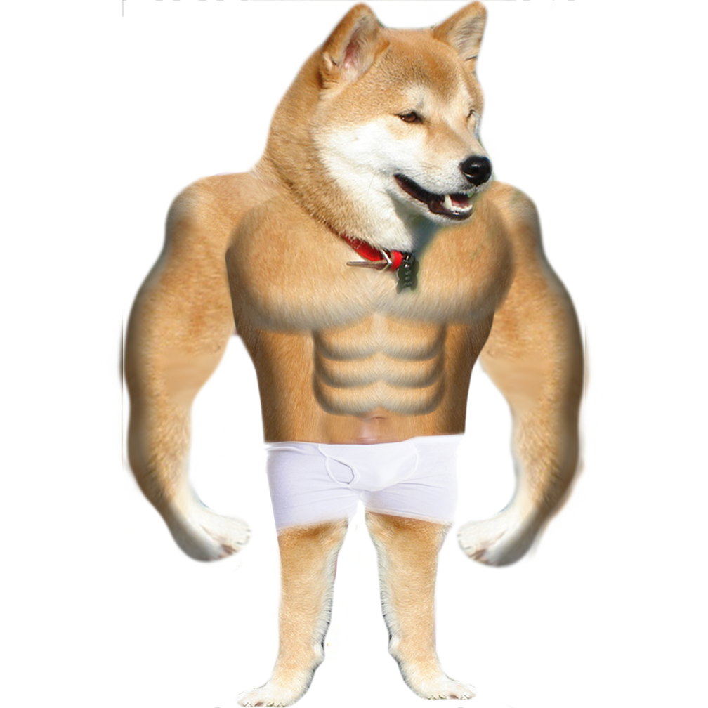Swole Strong Dog Meme Cardboard Cutout