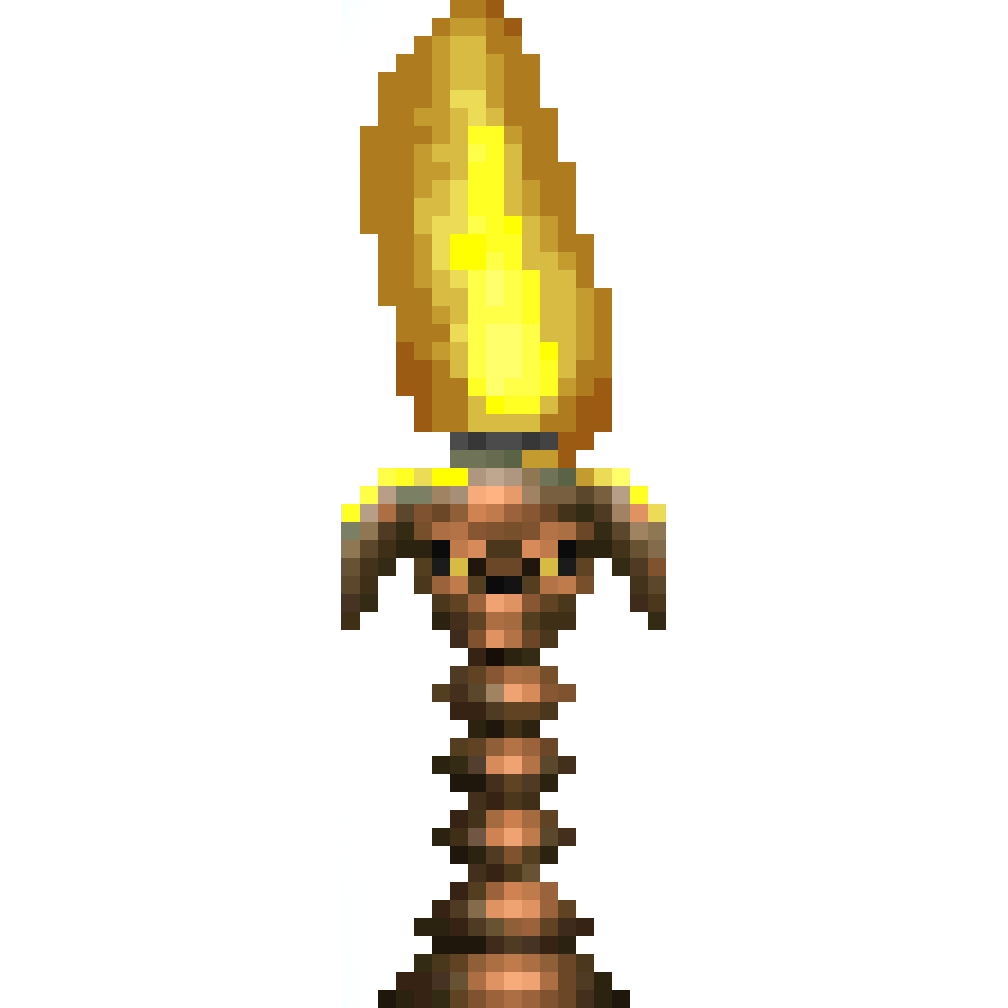 Video Game 16-bit Gothic Torch Candle Halloween Prop Cardboard Cutout