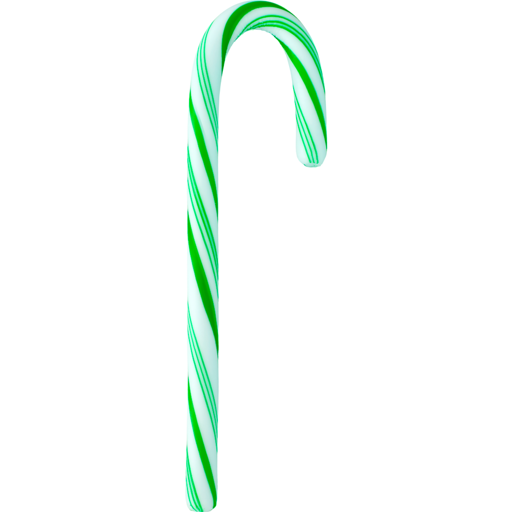 Green Spearmint Candy Cane Cardboard Cutout