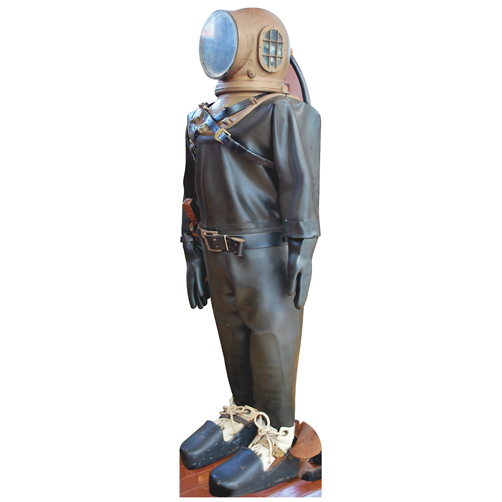 1900's Historical Deep Sea Diving Suit Cardboard Cutout