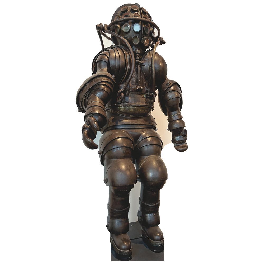 Scaphandre Carmagnolle 1800s Atmospheric Diving Suit Cardboard Cutout