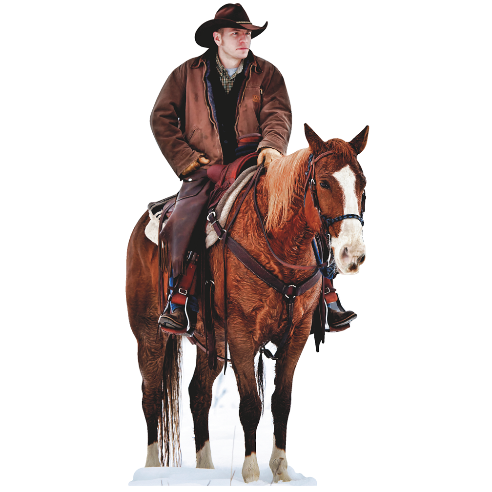 Cowboy on Horse Cardboard Cutout