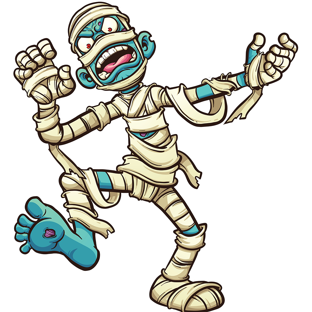 Cartoon Mummy Monster Halloween Ghoul Cardboard Cutout