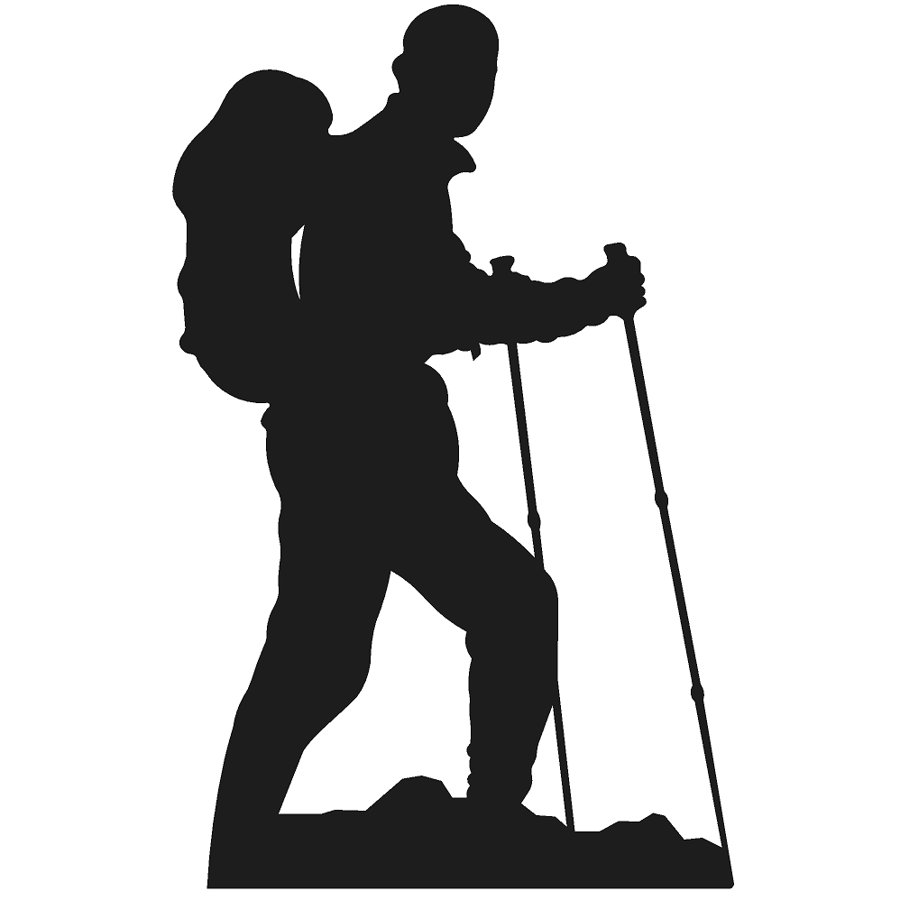 Mountaineer Climber Silhouette Cardboard Cutout