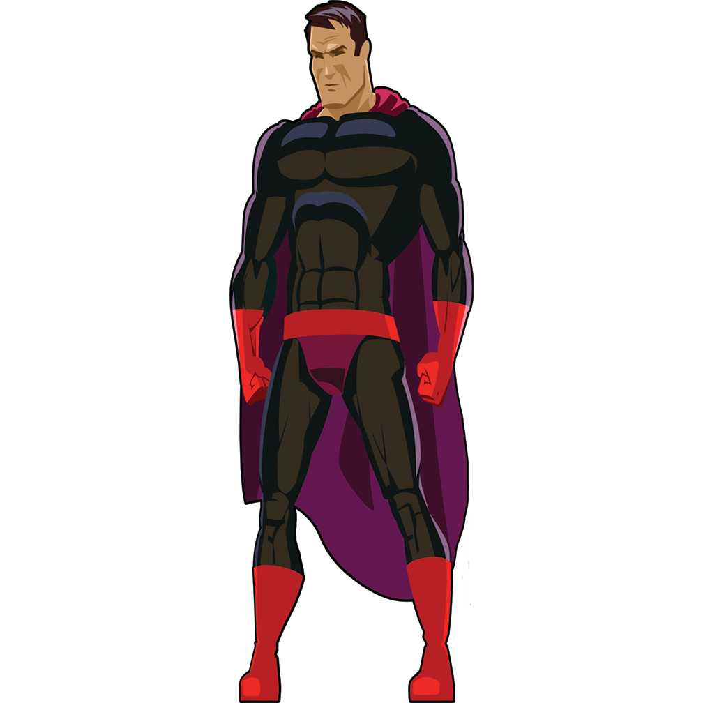 Underwear Over Pants Man Cardboard Cutout