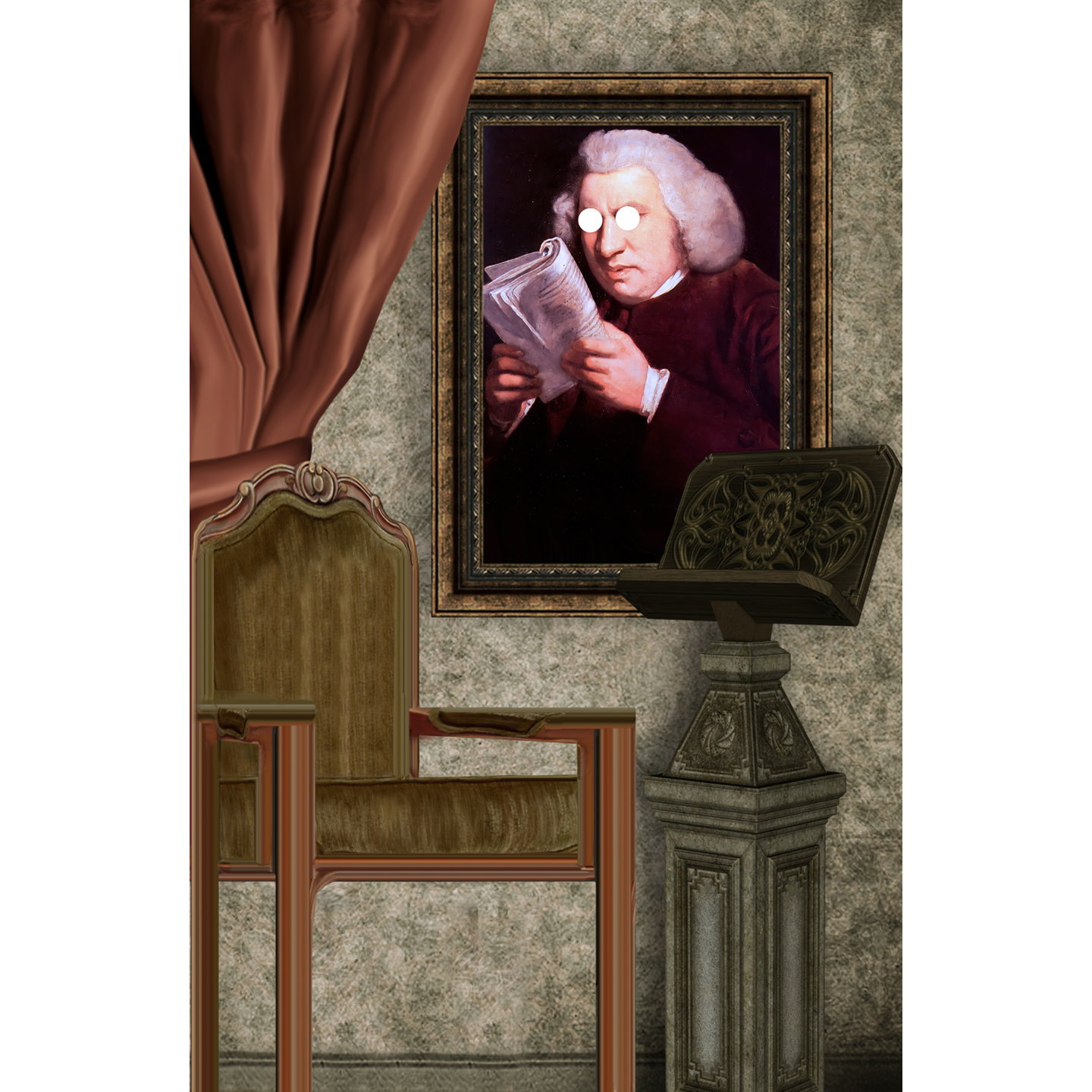 Portrait Peephole To Spy Prop Cardboard Cutout