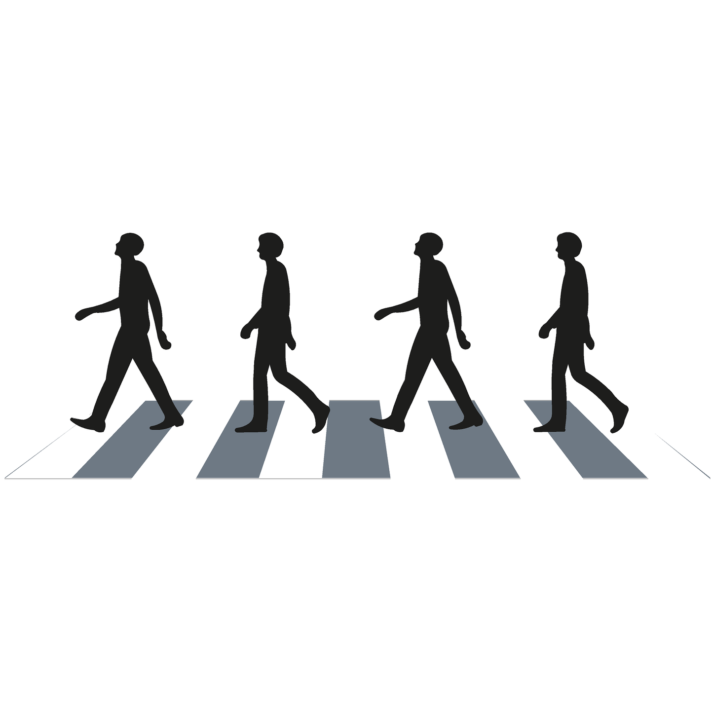 Abbey Road Silhouette Cardboard Cutout