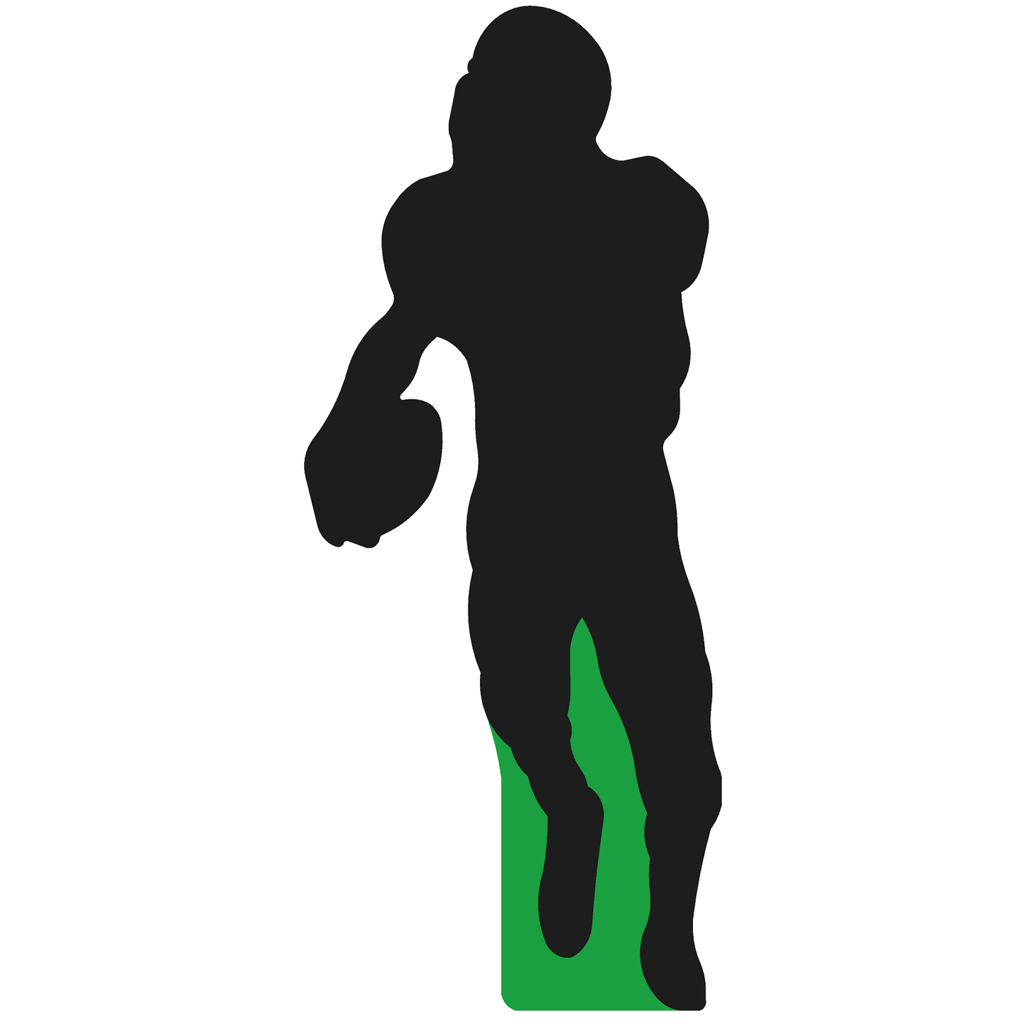 Running Back Football Silhouette Cardboard Cutout