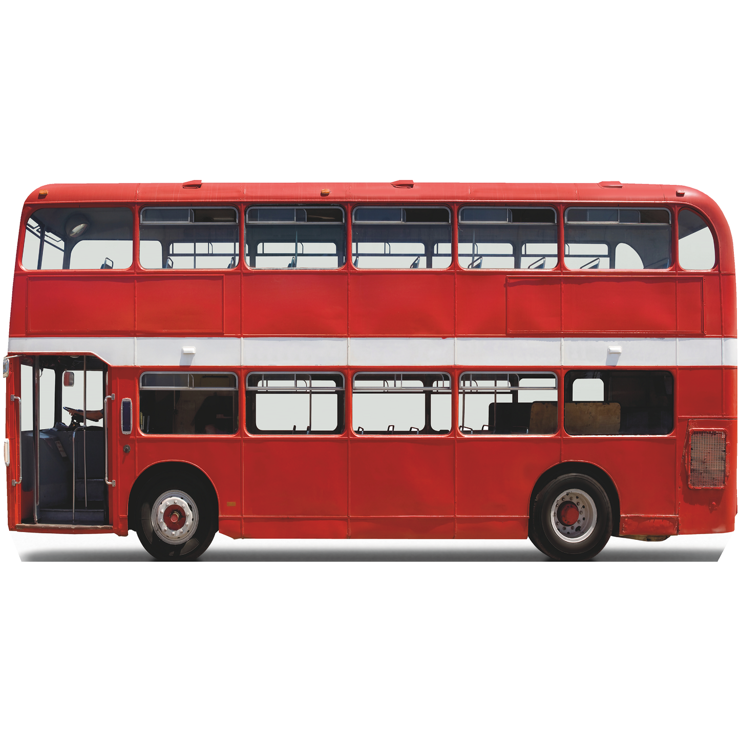 Red Double Decker Bus Cardboard Cutout
