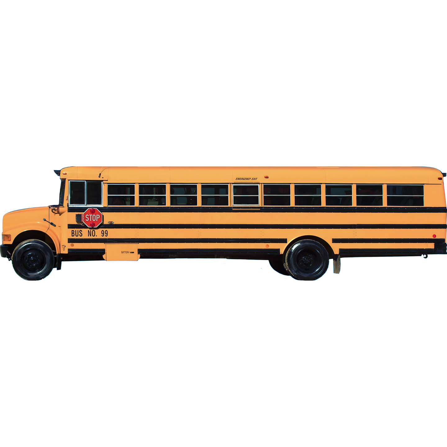 Yellow School Bus 90 inch Wide Cardboard Cutout