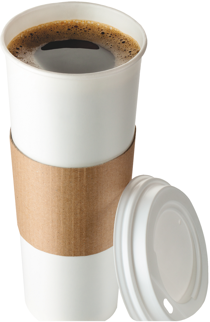 6ft Big Paper Coffee Mug Cup Cap Cardboard Cutout