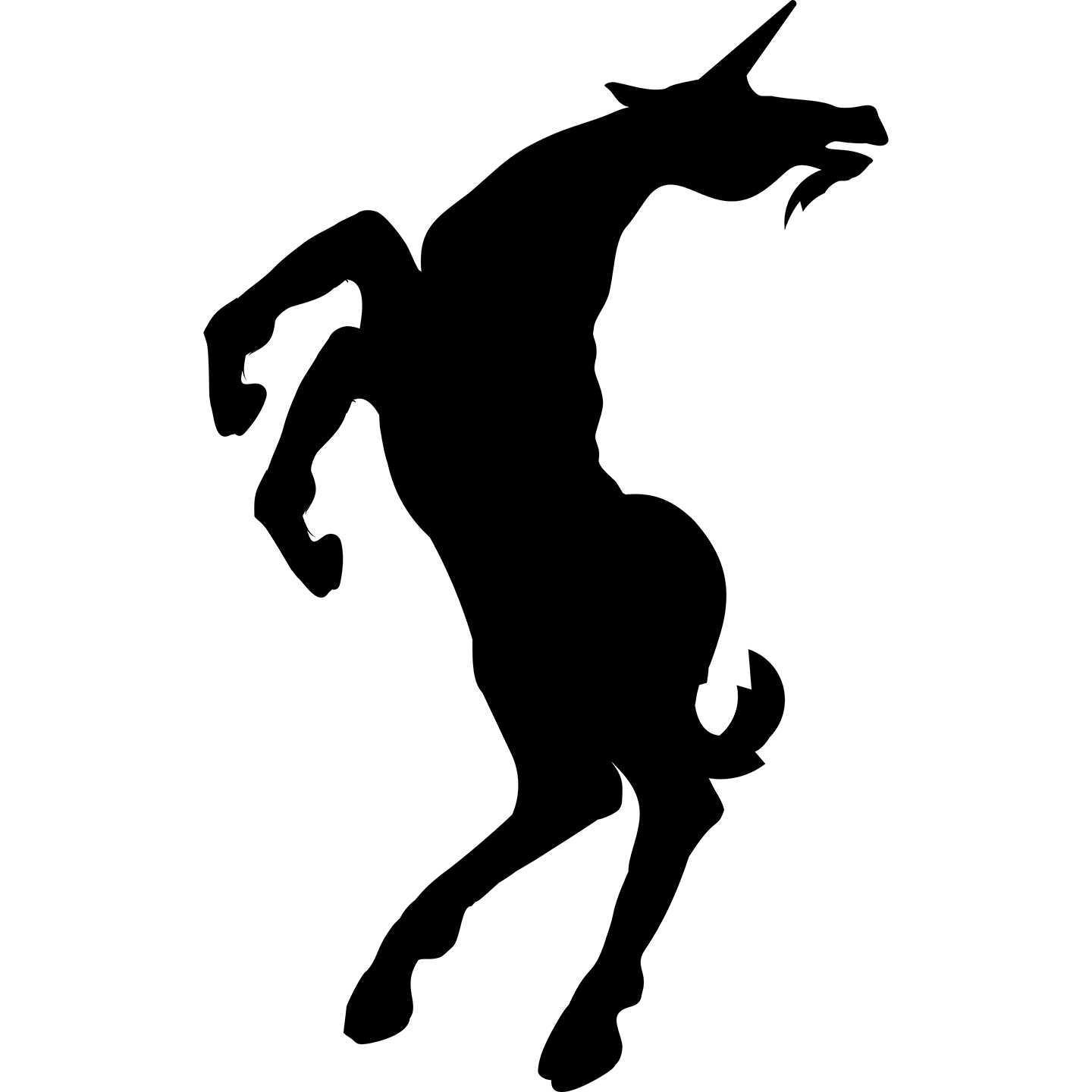 Unicorn Horned Horse Mythical Creature Fantasy Silhouette Cardboard Cutout