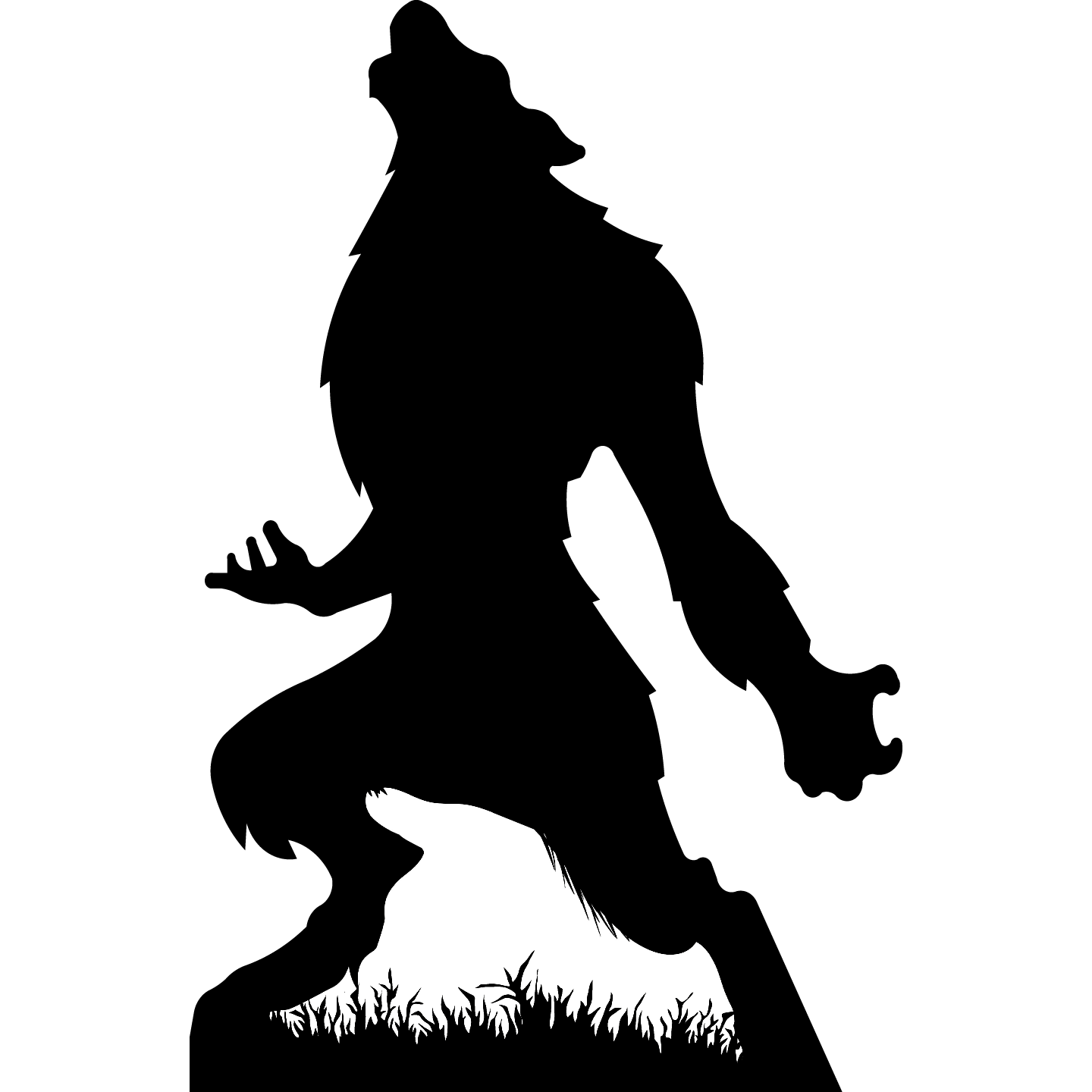 Werewolf Howling Mythical Creature Silhouette Cardboard Cutout