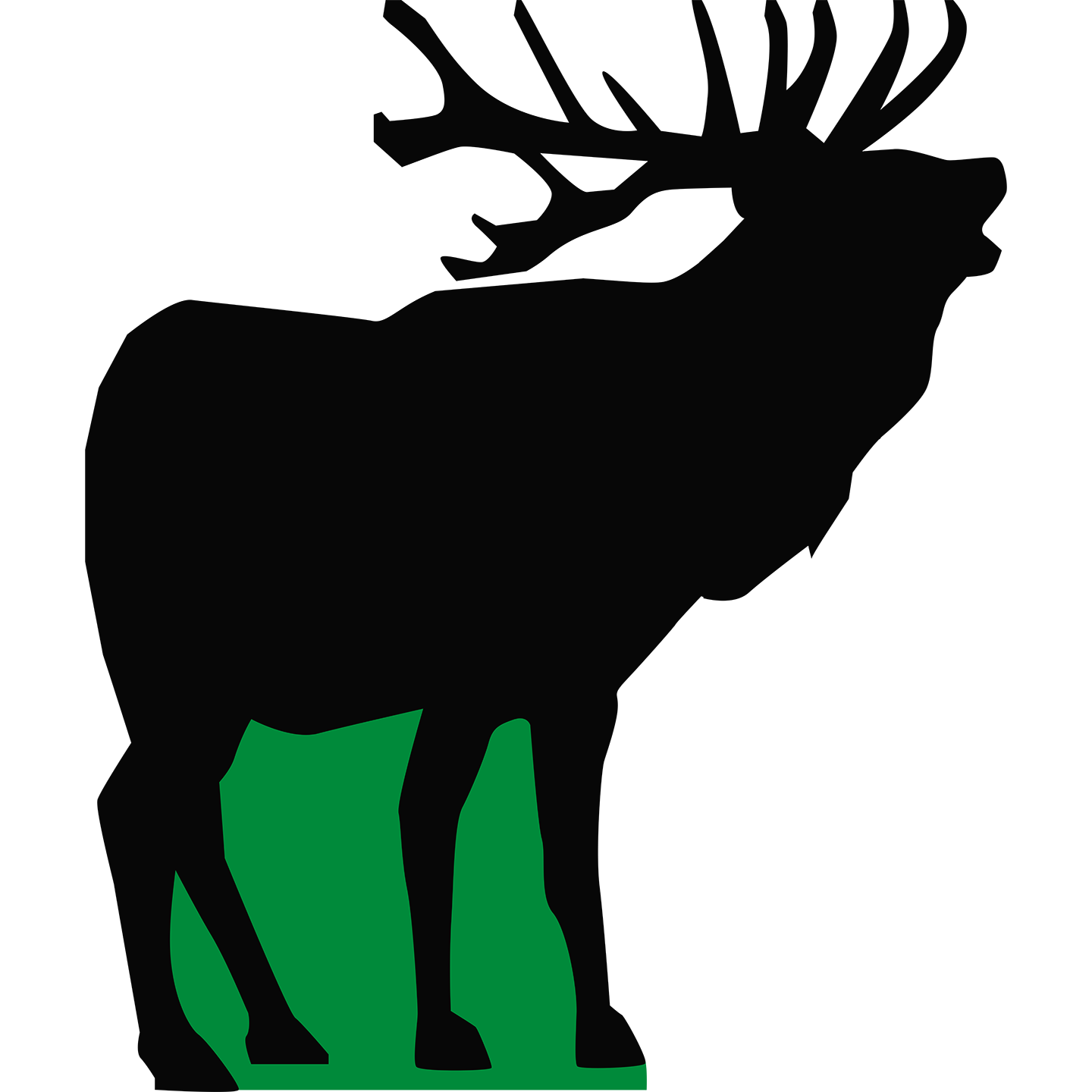 Lifesize Elk Silhouette Cardboard Cutout
