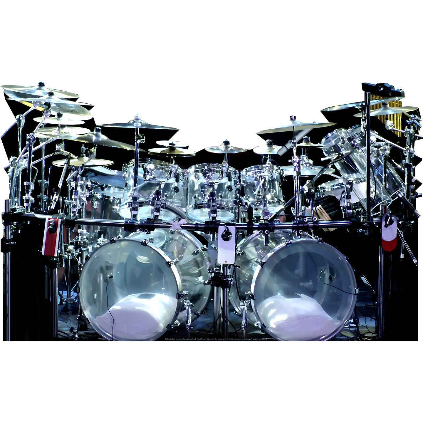Double Bass Drum Set Kit Cardboard Cutout