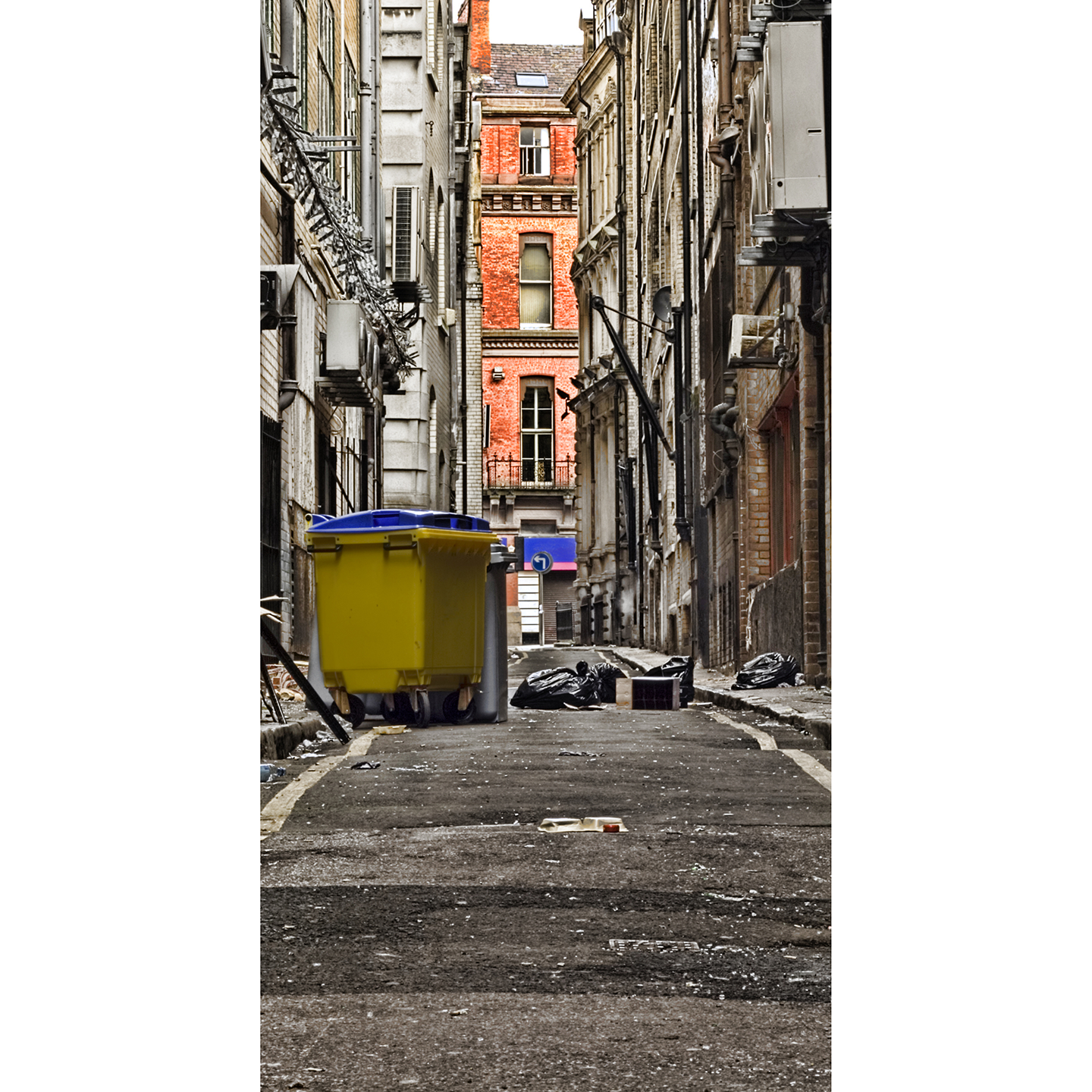 New York City Streets Back Alley Backdrop Cardboard Cutout