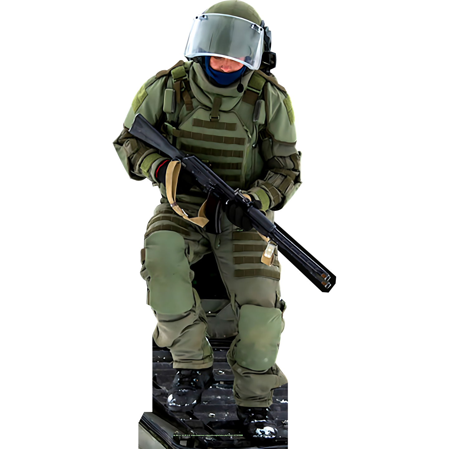 Special Operations Soldier Riot Gear Cardboard Cutout